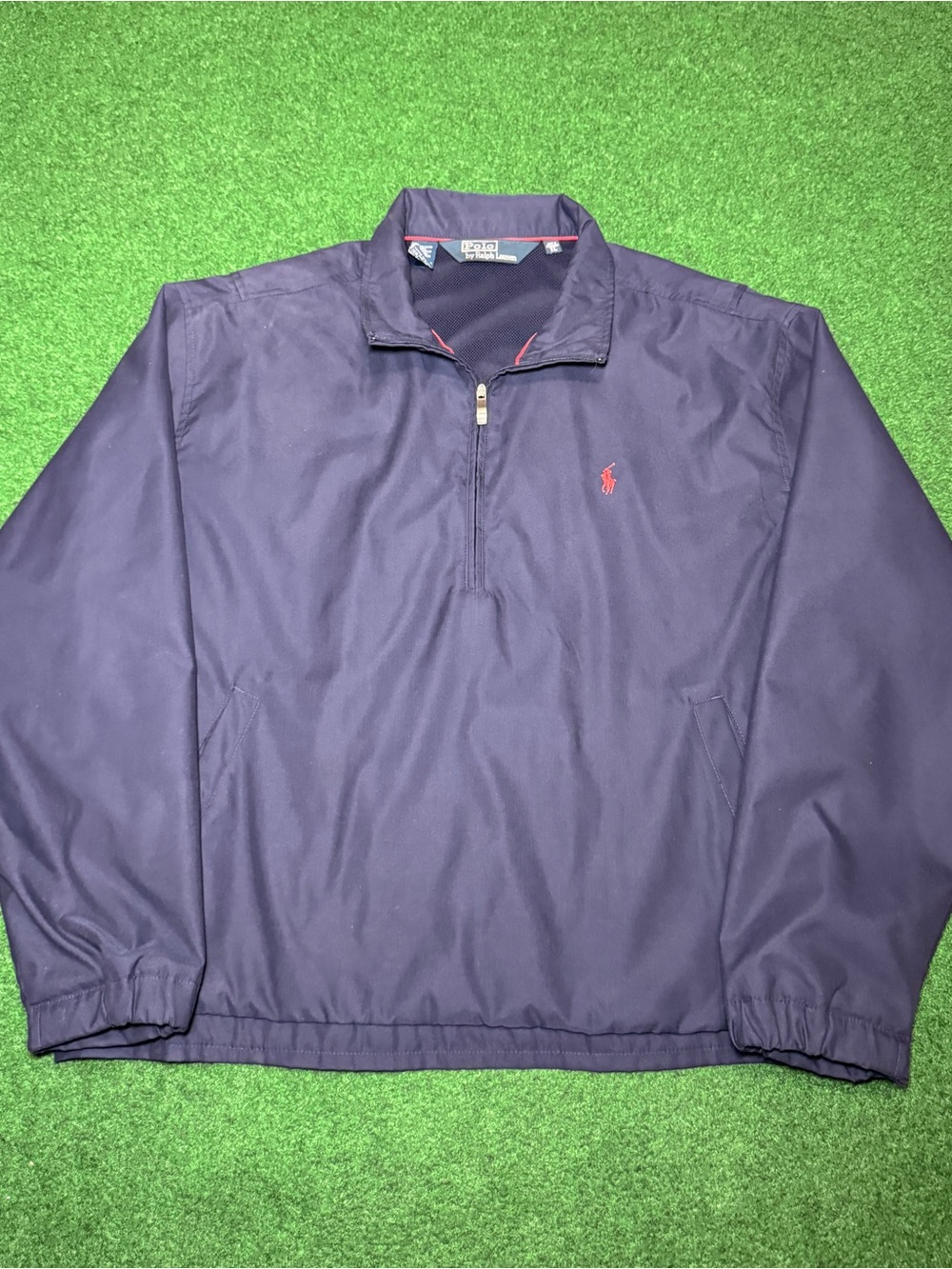 Vintage 90s Polo by Ralph Lauren Harrington Style Windbreaker Jacket, Preppy XL